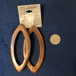 Large lightweight bohemian wood earrings